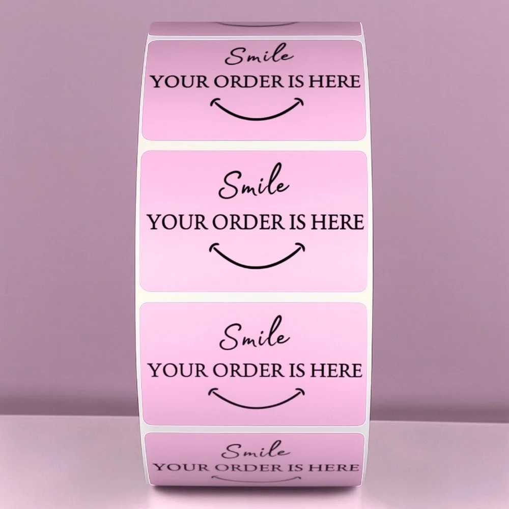 Smile Your Order Is Here Stickers Packaging Labels for Small Business THANK YOU